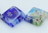 CLG586 16 inches 14*14mm diamond lampwork glass beads wholesale