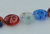 CLG587 16 inches 10mm flat round lampwork glass beads wholesale