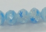 CLG59 15 inches 8*10mm faceted rondelle handmade lampwork beads