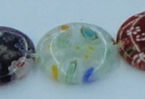 CLG596 16 inches 20mm flat round lampwork glass beads wholesale