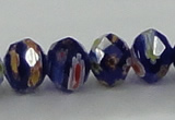 CLG61 15 inches 8*10mm faceted rondelle handmade lampwork beads