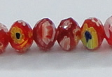 CLG63 15 inches 8*10mm faceted rondelle handmade lampwork beads