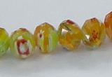 CLG64 15 inches 8*10mm faceted rondelle handmade lampwork beads