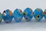 CLG65 15 inches 8*10mm faceted rondelle handmade lampwork beads