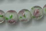 CLG750 15.5 inches 10mm round lampwork glass beads wholesale