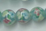 CLG758 15 inches 12mm round lampwork glass beads wholesale