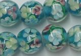 CLG763 15 inches 12mm round lampwork glass beads wholesale