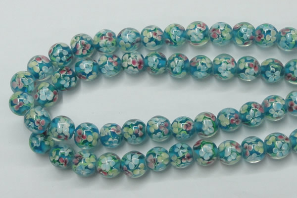 CLG763 15 inches 12mm round lampwork glass beads wholesale