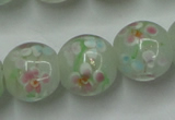 CLG764 15 inches 12mm round lampwork glass beads wholesale