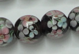 CLG765 15 inches 12mm round lampwork glass beads wholesale