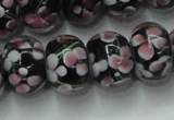 CLG766 14.5 inches 8*12mm rondelle lampwork glass beads wholesale