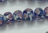 CLG768 14.5 inches 8*12mm rondelle lampwork glass beads wholesale