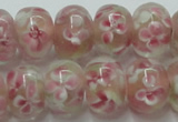 CLG771 14.5 inches 8*12mm rondelle lampwork glass beads wholesale