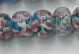 CLG772 14.5 inches 8*12mm rondelle lampwork glass beads wholesale