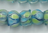 CLG779 14 inches 8*12mm rondelle lampwork glass beads wholesale