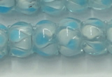 CLG780 14 inches 8*12mm rondelle lampwork glass beads wholesale