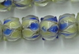 CLG782 14 inches 8*12mm rondelle lampwork glass beads wholesale