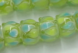 CLG783 14 inches 8*12mm rondelle lampwork glass beads wholesale