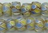 CLG784 14 inches 8*12mm rondelle lampwork glass beads wholesale