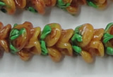 CLG790 15.5 inches 11*13mm rose lampwork glass beads wholesale