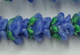 CLG792 15.5 inches 11*13mm rose lampwork glass beads wholesale