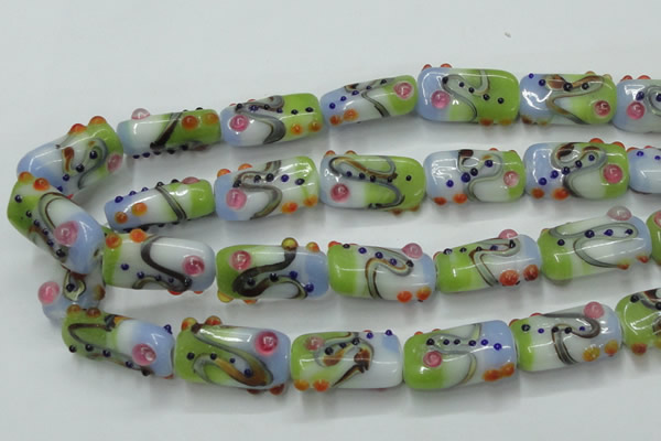 CLG804 15 inches 14*24mm rectangle lampwork glass beads wholesale