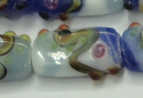 CLG806 15 inches 14*24mm rectangle lampwork glass beads wholesale