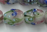 CLG827 15.5 inches 14*18mm pear lampwork glass beads wholesale