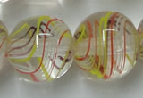 CLG856 15.5 inches 18mm round lampwork glass beads wholesale