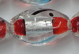 CLG858 15.5 inches 16*28mm rice lampwork glass beads wholesale