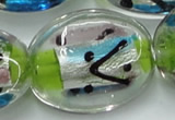 CLG861 15.5 inches 24*30mm oval lampwork glass beads wholesale