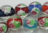 CLG876 15.5 inches 12mm round lampwork glass beads wholesale