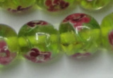 CLG877 14 inches 14mm round lampwork glass beads wholesale