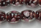 CLG878 15 inches 11*13mm oval lampwork glass beads wholesale