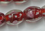 CLG879 15 inches 12*15mm oval lampwork glass beads wholesale