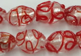 CLG880 2PCS 16 inches 12*18mm oval lampwork glass beads wholesale