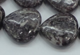 CLI04 15.5 inches 25*25mm heart natural lilac jasper beads wholesale