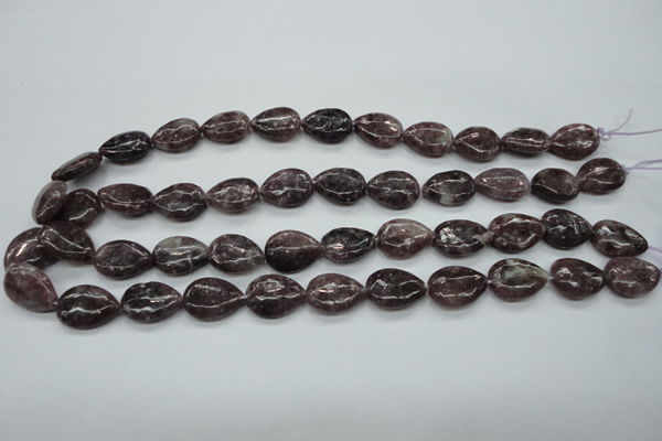 CLI20 15.5 inches 13*18mm flat teardrop lilac jasper beads wholesale