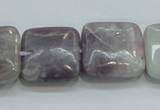 CLI62 15.5 inches 20*20mm square natural lilac jasper beads wholesale