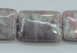 CLI65 15.5 inches 22*30mm rectangle natural lilac jasper beads wholesale