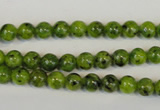 CLJ210 15.5 inches 6mm round dyed sesame jasper beads wholesale