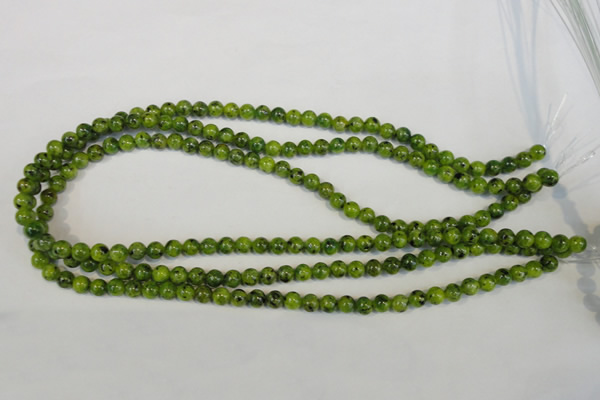 CLJ210 15.5 inches 6mm round dyed sesame jasper beads wholesale