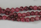 CLJ212 15.5 inches 6mm round dyed sesame jasper beads wholesale