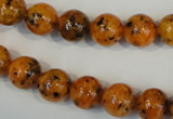 CLJ231 15.5 inches 10mm round dyed sesame jasper beads wholesale