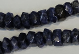 CLJ249 15.5 inches 6*11mm faceted nuggets dyed sesame jasper beads