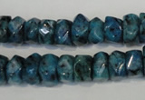 CLJ250 15.5 inches 6*11mm faceted nuggets dyed sesame jasper beads