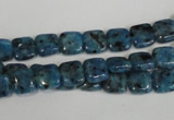 CLJ256 15.5 inches 8*8mm square dyed sesame jasper beads wholesale