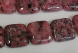 CLJ272 15.5 inches 16*16mm square dyed sesame jasper beads wholesale