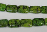 CLJ280 15.5 inches 10*14mm rectangle dyed sesame jasper beads wholesale