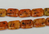 CLJ281 15.5 inches 10*14mm rectangle dyed sesame jasper beads wholesale